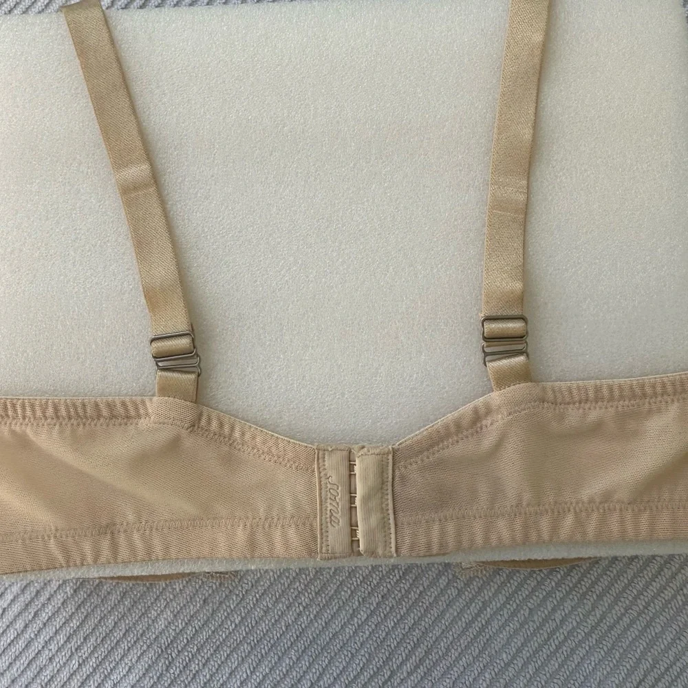 Soma Bra Beige Sheer Lace Underwire Embroidered 40C - Picture 2 of 14